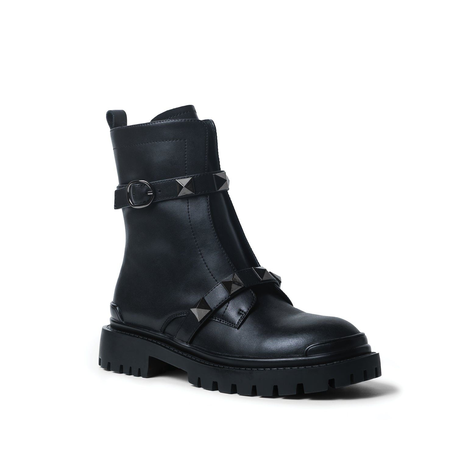 Valentino Garavani Roman Stud Combat Boots "Black"