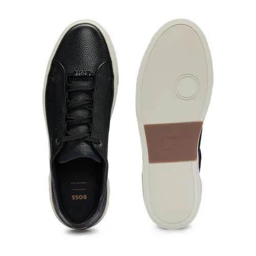 Boss Gary Grained - Leather Trainers "Black"