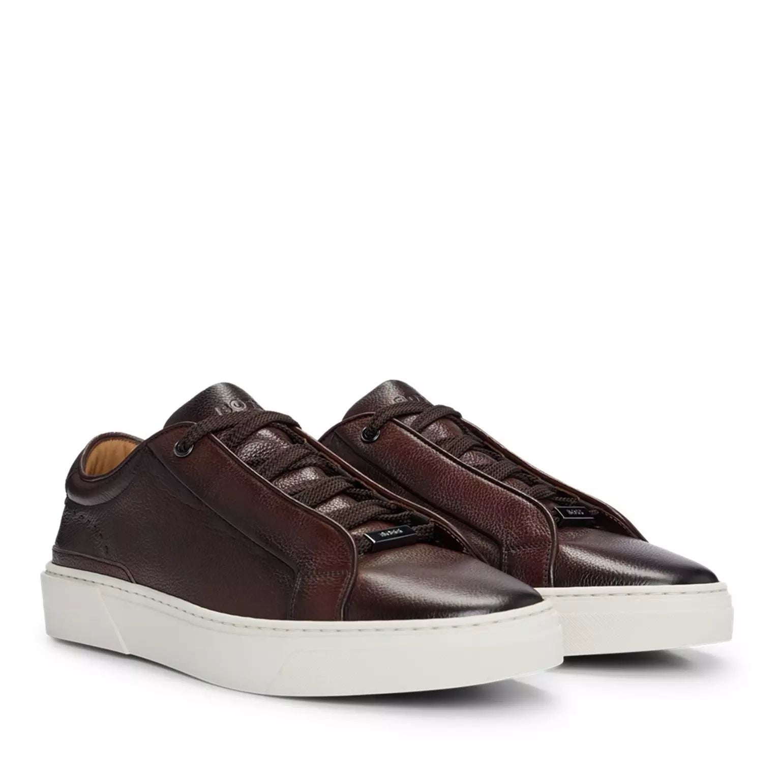 Boss Gary Grained - Leather Trainers "Brown"