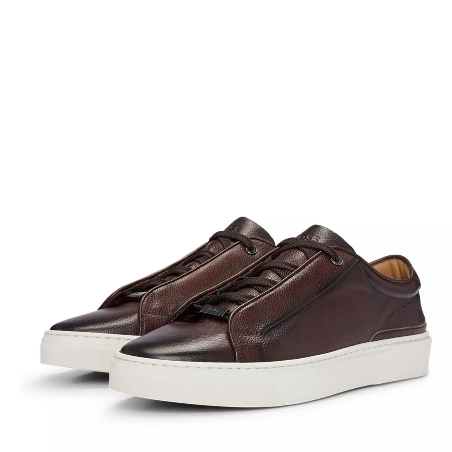 Boss Gary Grained - Leather Trainers "Brown"