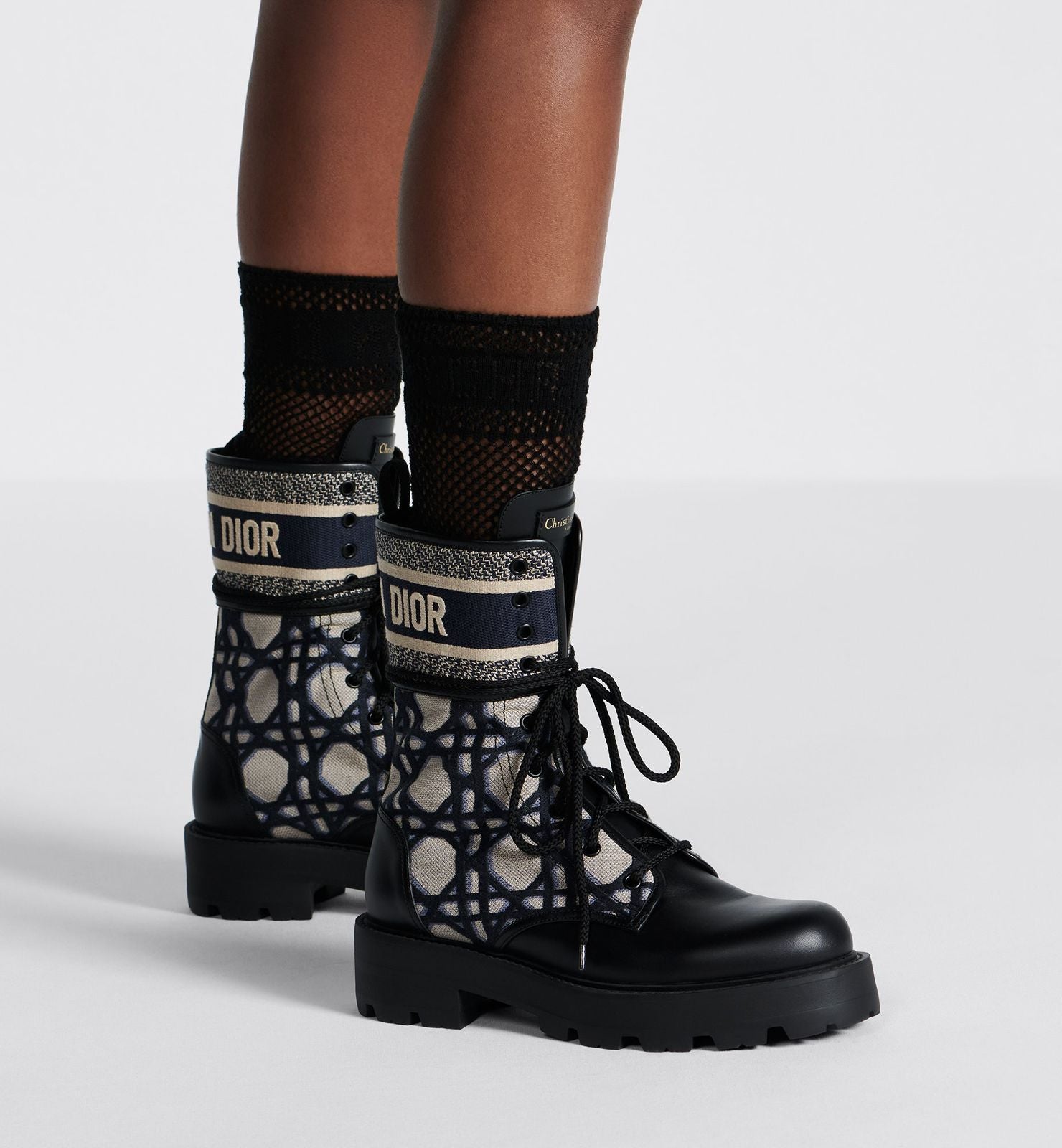 Dior D-Major Ankle Boot "Black With Deep Blue"