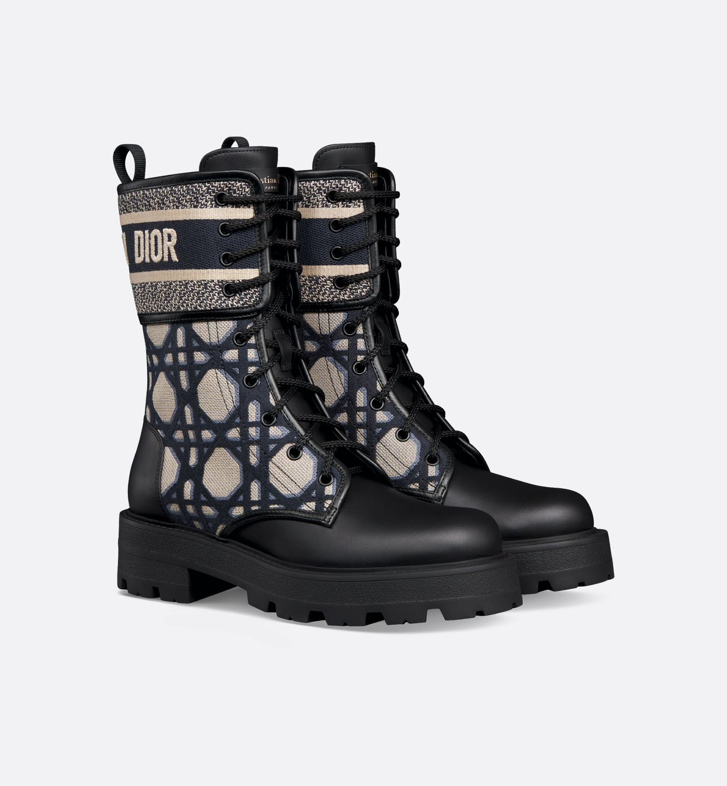 Dior D-Major Ankle Boot "Black With Deep Blue"