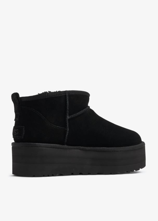 UGG Classic Ultra Mini Ankle Boots "Black"